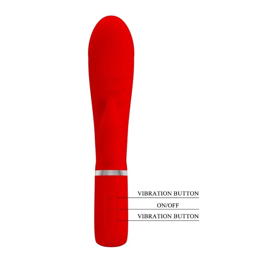 PRETTY LOVE - VIBRATORE MULTIFUNZIONE G-SPOT PRESCOTT ROSSO